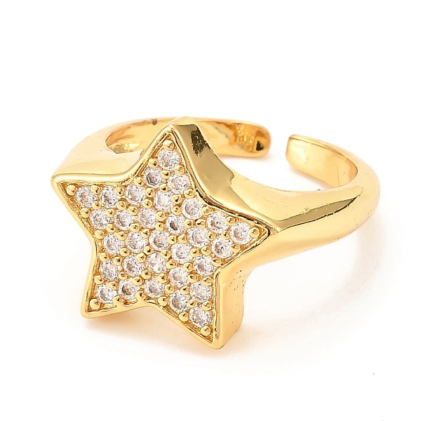 PandaHall Brass Micro Pave Cubic Zirconia Cuff Ring, Open Rings, Long-Lasting Plated, Star, Mixed Color, US Size 6(16.5mm) Brass+Cubic..., Clear
PandaHall Brass Micro Pave Cubic Zirconia Cuff Ring, Open Rings, Long-Lasting Plated, Star, Mixed Color, US Size 6(16.5mm) Brass+Cubic..., Clear