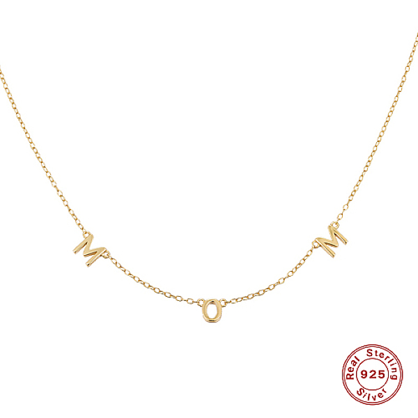 PandaHall 925 Sterling Silver Pendant Necklaces, Word Mom, for Mother's Day, Real 18K Gold Plated, 15.75 inch(40cm) Sterling Silver Word
PandaHall 925 Sterling Silver Pendant Necklaces, Word Mom, for Mother's Day, Real 18K Gold Plated, 15.75 inch(40cm) Sterling Silver Word