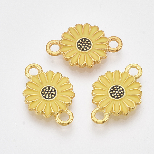 PandaHall Golden Tone Alloy Links connectors, with Enamel, Daisy Flower, Gold, 20.5x13.5x2.5mm, Hole: 2mm Alloy+Enamel Flower Gold
PandaHall Golden Tone Alloy Links connectors, with Enamel, Daisy Flower, Gold, 20.5x13.5x2.5mm, Hole: 2mm Alloy+Enamel Flower Gold
