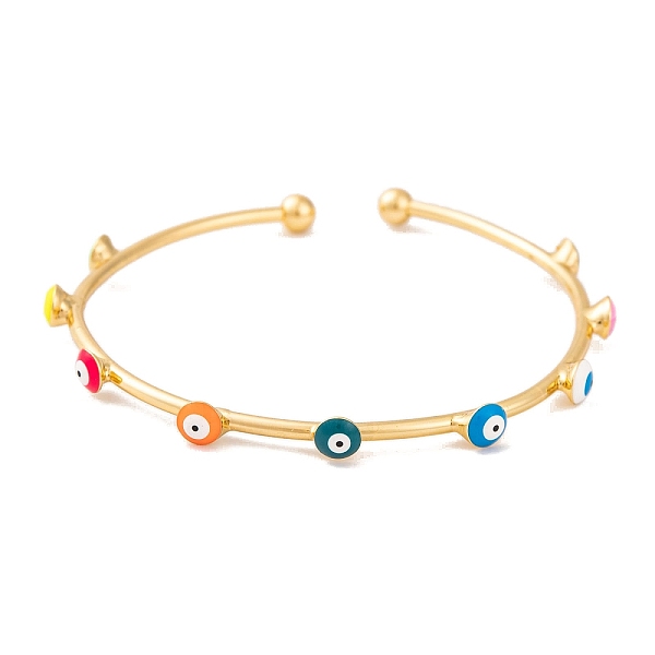 PandaHall Adjustable Brass Colorful Enamel Evil Eye Open Cuff Bangles for Women, Real 18K Gold Plated, Evil Eye, 0.2~0.5cm, Inner Diameter...
PandaHall Adjustable Brass Colorful Enamel Evil Eye Open Cuff Bangles for Women, Real 18K Gold Plated, Evil Eye, 0.2~0.5cm, Inner Diameter...