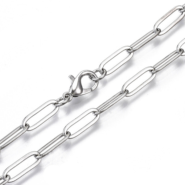 PandaHall Brass Paperclip Chains, Drawn Elongated Cable Chains Necklace Making, with Lobster Claw Clasps, Platinum, 18.11 inch(46cm) long...
PandaHall Brass Paperclip Chains, Drawn Elongated Cable Chains Necklace Making, with Lobster Claw Clasps, Platinum, 18.11 inch(46cm) long...
