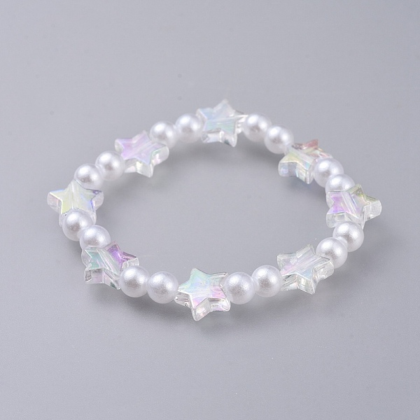 PandaHall Kids Stretch Bracelets, with Transparent Acrylic Imitated Pearl Beads and Transparent Acrylic Beads, Star & Round, White, 1-5/8...
PandaHall Kids Stretch Bracelets, with Transparent Acrylic Imitated Pearl Beads and Transparent Acrylic Beads, Star & Round, White, 1-5/8...