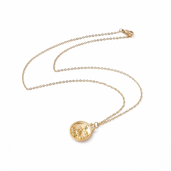 PandaHall Ion Plating(IP) 304 Stainless Steel Pendant Necklace for Men Women, Constellation Theme, Golden, Scorpio, 17.72 inch(45cm) 304...
PandaHall Ion Plating(IP) 304 Stainless Steel Pendant Necklace for Men Women, Constellation Theme, Golden, Scorpio, 17.72 inch(45cm) 304...