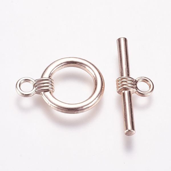 PandaHall Alloy Ring Toggle Clasps, Long-Lasting Plated, Rose Gold, Ring: 20x15x2mm, Hole: 2.5mm, Bar: 26x9x3mm, Hole: 3mm Alloy Ring
PandaHall Alloy Ring Toggle Clasps, Long-Lasting Plated, Rose Gold, Ring: 20x15x2mm, Hole: 2.5mm, Bar: 26x9x3mm, Hole: 3mm Alloy Ring