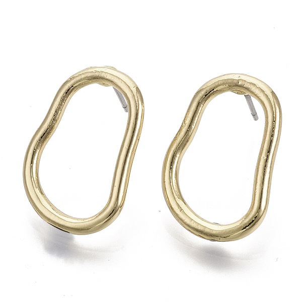 PandaHall Alloy Stud Earrings, with Steel Pins, Oval Ring, Light Gold, 21x14mm, Pin: 0.7mm Alloy
PandaHall Alloy Stud Earrings, with Steel Pins, Oval Ring, Light Gold, 21x14mm, Pin: 0.7mm Alloy