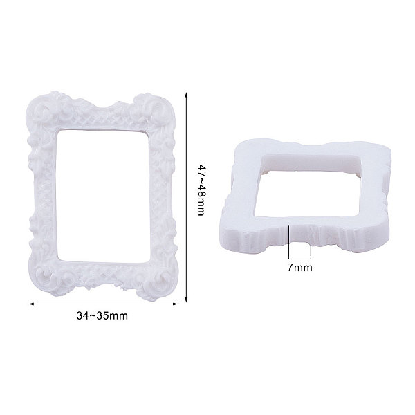 PandaHall Resin Open Back Bezel, Photo Frame Shape, White, 47~48x34~35x7mm Resin Rectangle White
PandaHall Resin Open Back Bezel, Photo Frame Shape, White, 47~48x34~35x7mm Resin Rectangle White