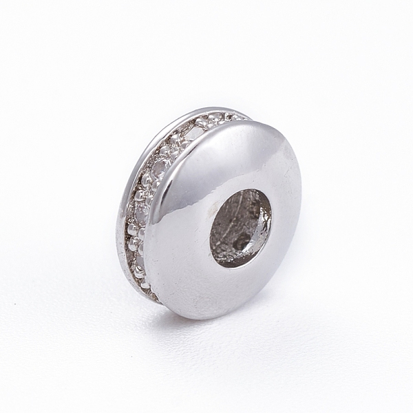 PandaHall Brass Micro Pave Cubic Zirconia Beads, Flat Round/Disc, Clear, Platinum, 8.5x3.5mm, Hole: 3mm Brass+Cubic Zirconia Disc Clear
PandaHall Brass Micro Pave Cubic Zirconia Beads, Flat Round/Disc, Clear, Platinum, 8.5x3.5mm, Hole: 3mm Brass+Cubic Zirconia Disc Clear