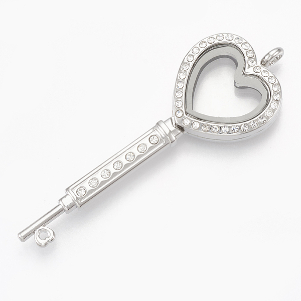 PandaHall Alloy Magnetic Locket Big Pendants, with Rhinestone and Glass, Key, Crystal, Platinum, 72x24x7mm, Hole: 4mm, Inner Measure..., Clear
PandaHall Alloy Magnetic Locket Big Pendants, with Rhinestone and Glass, Key, Crystal, Platinum, 72x24x7mm, Hole: 4mm, Inner Measure..., Clear