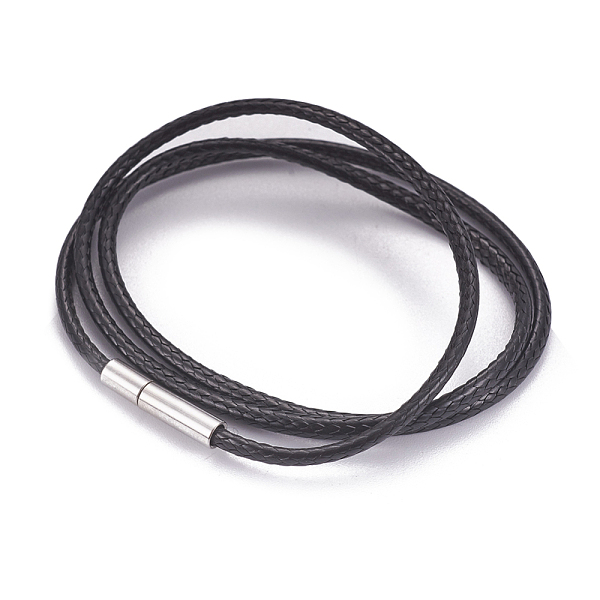 PandaHall Waxed Cord Necklace Making, with Stainless Steel Clasps, Black, 17.9 inch(45.5cm), 2mm Waxed Cord Black
PandaHall Waxed Cord Necklace Making, with Stainless Steel Clasps, Black, 17.9 inch(45.5cm), 2mm Waxed Cord Black