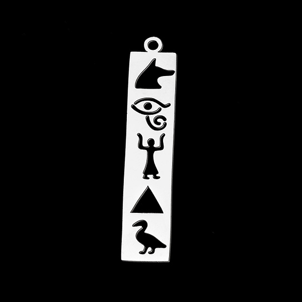 PandaHall 201 Stainless Steel Pendants, Laser Cut, Hollow, Rectangle with Dog & Eye & Human & Bird & Triangle, Stainless Steel Color...
PandaHall 201 Stainless Steel Pendants, Laser Cut, Hollow, Rectangle with Dog & Eye & Human & Bird & Triangle, Stainless Steel Color...