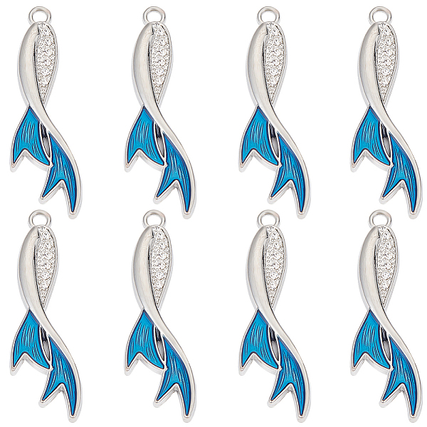 PandaHall SUNNYCLUE 10Pcs Alloy Rhinestone Pendants, with Blue Enamel, Fish Tail Charms, Cadmium Free & Lead Free, Platinum, 45x13.5x3mm...
PandaHall SUNNYCLUE 10Pcs Alloy Rhinestone Pendants, with Blue Enamel, Fish Tail Charms, Cadmium Free & Lead Free, Platinum, 45x13.5x3mm...