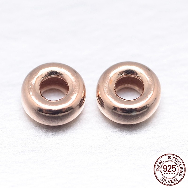 PandaHall Real Rose Gold Plated Flat Round 925 Sterling Silver Spacer Beads, 4.5x2mm, Hole: 1.2mm, about 208pcs/20g Sterling Silver Flat...
PandaHall Real Rose Gold Plated Flat Round 925 Sterling Silver Spacer Beads, 4.5x2mm, Hole: 1.2mm, about 208pcs/20g Sterling Silver Flat...