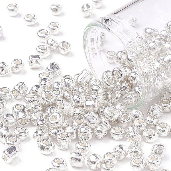 PandaHall 6/0 Glass Seed Beads, Metallic Colours Style, Round, Silver, 6/0, 4mm, Hole: 1.5mm, about 4500pcs/pound Glass Silver
PandaHall 6/0 Glass Seed Beads, Metallic Colours Style, Round, Silver, 6/0, 4mm, Hole: 1.5mm, about 4500pcs/pound Glass Silver