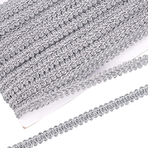 PandaHall FINGERINSPIRE 27 Yards Metallic Braid Lace Trim Sliver Sewing Centipede Braided Lace 3/8" Wide Decorated Gimp Trim DIY Craft..., Silver
PandaHall FINGERINSPIRE 27 Yards Metallic Braid Lace Trim Sliver Sewing Centipede Braided Lace 3/8" Wide Decorated Gimp Trim DIY Craft..., Silver