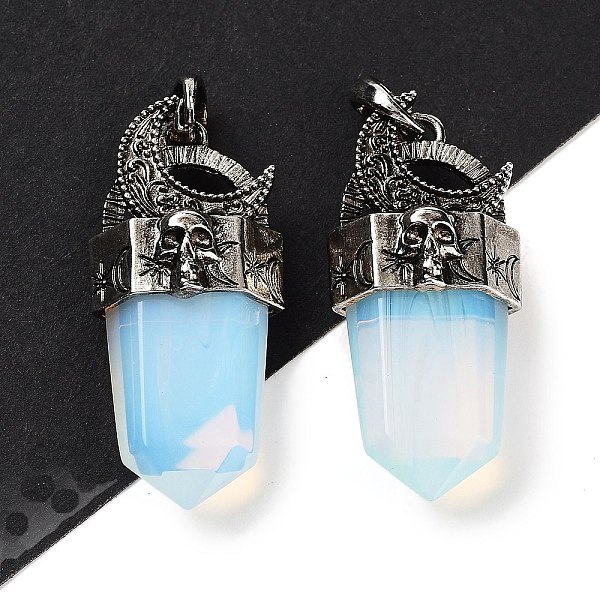 PandaHall Opalite Faceted Sword Pendants, Rack Plating Antique Silver Plated Alloy Moon Charms, Cadmium Free & Lead Free...
PandaHall Opalite Faceted Sword Pendants, Rack Plating Antique Silver Plated Alloy Moon Charms, Cadmium Free & Lead Free...