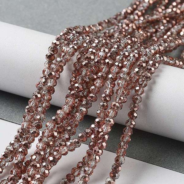 PandaHall Electroplate Glass Bead Strands, Half Copper Plated, Faceted, Rondelle, Clear, 3x2mm, Hole: 0.5mm, about 113~115pcs/strand...
PandaHall Electroplate Glass Bead Strands, Half Copper Plated, Faceted, Rondelle, Clear, 3x2mm, Hole: 0.5mm, about 113~115pcs/strand...