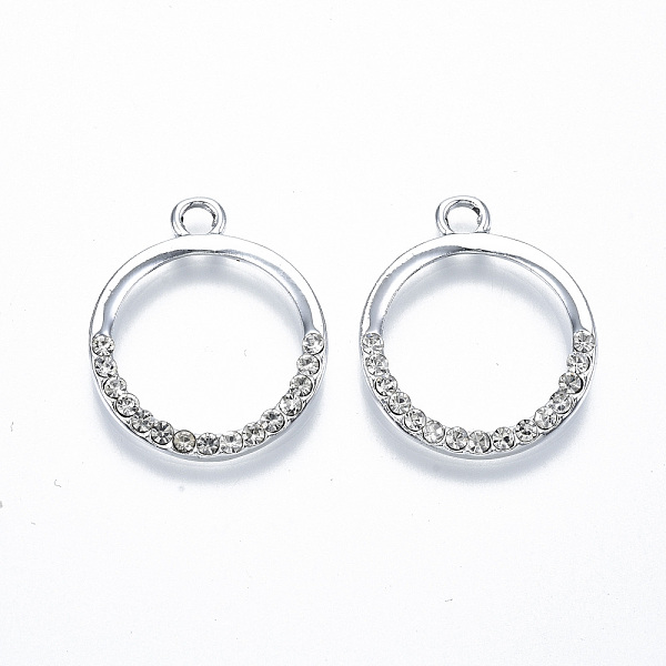 PandaHall UV Plated Alloy Pendants, with Crystal Rhinestone, Ring, Cadmium Free & Lead Free, Platinum, 26x21.5x2mm, Hole: 2.5mm..., Clear
PandaHall UV Plated Alloy Pendants, with Crystal Rhinestone, Ring, Cadmium Free & Lead Free, Platinum, 26x21.5x2mm, Hole: 2.5mm..., Clear