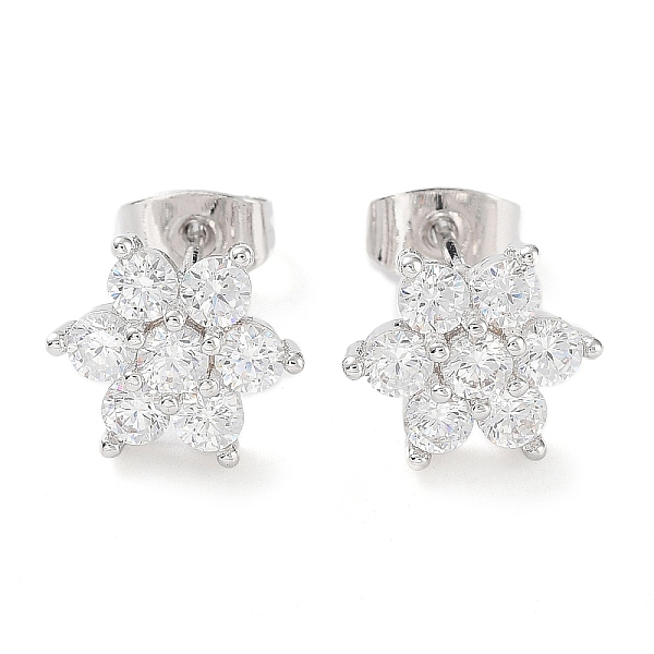 PandaHall Brass Micro Pave Cubic Zirconia Stud Earrings, Snowflake Jewelry for Women, Platinum, 9.5x11mm Cubic Zirconia Snowflake Clear
PandaHall Brass Micro Pave Cubic Zirconia Stud Earrings, Snowflake Jewelry for Women, Platinum, 9.5x11mm Cubic Zirconia Snowflake Clear