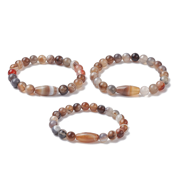 PandaHall Natural Banded Agate Oval Beaded Stretch Bracelets, Inner Diameter: 2-1/8 inch(5.4cm) Natural Agate Oval
PandaHall Natural Banded Agate Oval Beaded Stretch Bracelets, Inner Diameter: 2-1/8 inch(5.4cm) Natural Agate Oval