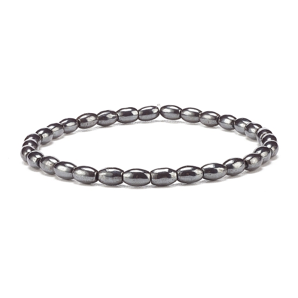 PandaHall Synthetic Hematite Oval Beaded Stretch Bracelet, Gemstone Jewelry for Women, Inner Diameter: 2-1/4 inch(5.8cm) Non-magnetic...
PandaHall Synthetic Hematite Oval Beaded Stretch Bracelet, Gemstone Jewelry for Women, Inner Diameter: 2-1/4 inch(5.8cm) Non-magnetic...