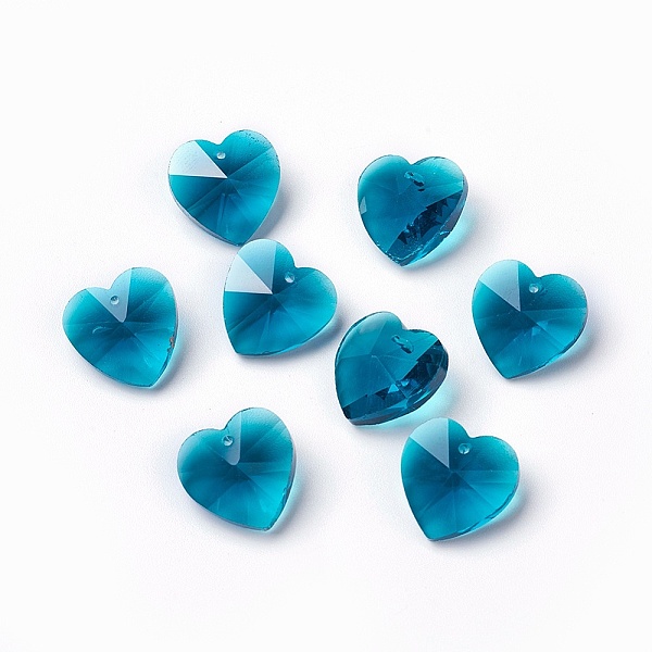 PandaHall Romantic Valentines Ideas Glass Charms, Faceted Heart Pendants, Cyan, 18x18x10mm, Hole: 1mm Glass Heart Cyan
PandaHall Romantic Valentines Ideas Glass Charms, Faceted Heart Pendants, Cyan, 18x18x10mm, Hole: 1mm Glass Heart Cyan