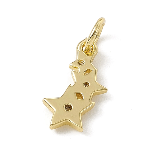 PandaHall Brass Micro Pave Cubic Zirconia Charms, with Jump Rings, 3-Star Charms, Real 18K Gold Plated, 13x7x1.5mm, Hole: 3.4mm Brass+Cubic..., Clear
PandaHall Brass Micro Pave Cubic Zirconia Charms, with Jump Rings, 3-Star Charms, Real 18K Gold Plated, 13x7x1.5mm, Hole: 3.4mm Brass+Cubic..., Clear