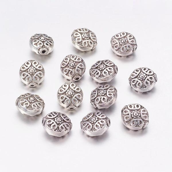 PandaHall Tibetan Style Alloy Beads, Lead Free & Nickel Free & Cadmium Free, Flat Round, Antique Silver, about 11mm long, 10mm wide, 6mm...
PandaHall Tibetan Style Alloy Beads, Lead Free & Nickel Free & Cadmium Free, Flat Round, Antique Silver, about 11mm long, 10mm wide, 6mm...