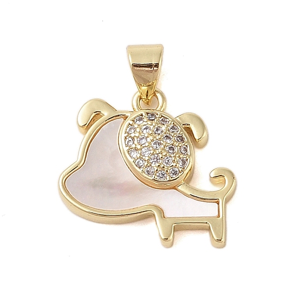 PandaHall Brass Micro Pave Clear Cubic Zirconia Pendant, with Shell, Dog, Real 18K Gold Plated, 17.5x17.5x3.5mm, Hole: 3.5x3mm Brass+Cubic...
PandaHall Brass Micro Pave Clear Cubic Zirconia Pendant, with Shell, Dog, Real 18K Gold Plated, 17.5x17.5x3.5mm, Hole: 3.5x3mm Brass+Cubic...