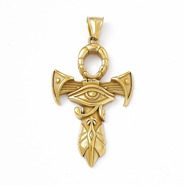 PandaHall Ion Plating(IP) 304 Stainless Steel Manual Polishing Big Pendants, Ankh Cross with Eye of Ra/Re Egypt Charm, Antique Golden...
PandaHall Ion Plating(IP) 304 Stainless Steel Manual Polishing Big Pendants, Ankh Cross with Eye of Ra/Re Egypt Charm, Antique Golden...
