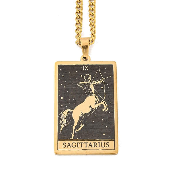 PandaHall 304 Stainless Steel Tarot Pendant Necklaces, Cable Chain Necklaces, Sagittarius, 23.23~24.21 inch(59~61.5cm) 304 Stainless Steel...
PandaHall 304 Stainless Steel Tarot Pendant Necklaces, Cable Chain Necklaces, Sagittarius, 23.23~24.21 inch(59~61.5cm) 304 Stainless Steel...