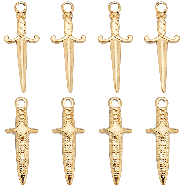 PandaHall CREATCABIN 12Pcs 2 Styles 201 & 304 Stainless Steel Pendants, Sword Charms, Real 18K Gold Plated, 24.5~27.5x9~10.5x2.5~4mm, Hole...
PandaHall CREATCABIN 12Pcs 2 Styles 201 & 304 Stainless Steel Pendants, Sword Charms, Real 18K Gold Plated, 24.5~27.5x9~10.5x2.5~4mm, Hole...