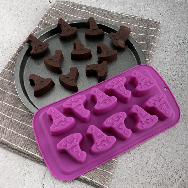 PandaHall Halloween Witch Hat Shape Food Grade Silicone Molds, Baking Molds, for Fondant, Pudding, Cake, Candy, Cookie, Ice Cube Making..., Purple
PandaHall Halloween Witch Hat Shape Food Grade Silicone Molds, Baking Molds, for Fondant, Pudding, Cake, Candy, Cookie, Ice Cube Making..., Purple