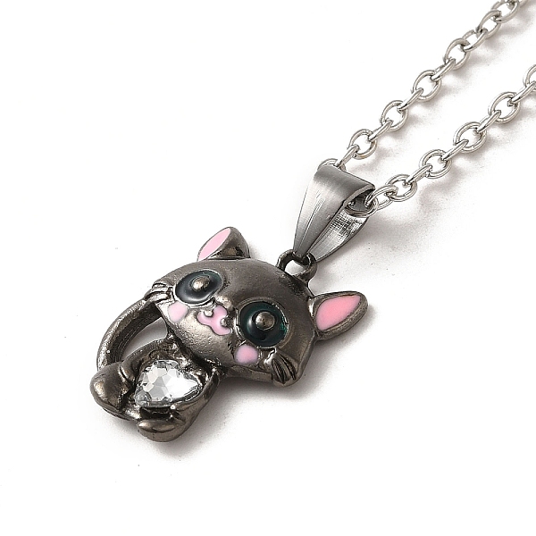 PandaHall Alloy Rhinestone Cat Pendant Necklace, Alloy Jewelry for Women, Crystal, 18.70~19.09 inch(47.5~48.5cm) Alloy Cat Shape Clear
PandaHall Alloy Rhinestone Cat Pendant Necklace, Alloy Jewelry for Women, Crystal, 18.70~19.09 inch(47.5~48.5cm) Alloy Cat Shape Clear