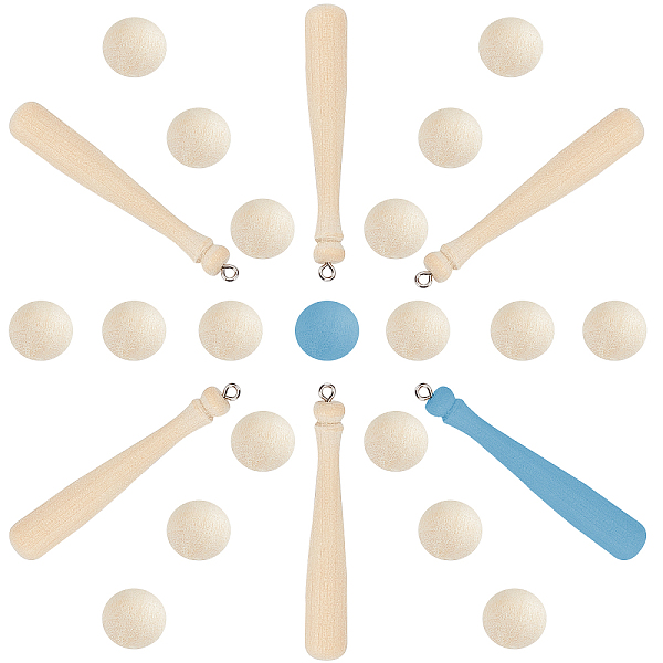 PandaHall Gorgecraft 30Pcs Round Schima Wood Beads, Natural Wooden Beads, No Hole, Baseball Bat Theaceae Wood Pendant, with Stainless Steel..., Multicolor
PandaHall Gorgecraft 30Pcs Round Schima Wood Beads, Natural Wooden Beads, No Hole, Baseball Bat Theaceae Wood Pendant, with Stainless Steel..., Multicolor