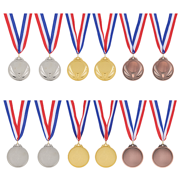 PandaHall AHANDMAKER 12Pcs 3 Colors Zinc Alloy Blank Award Medals, with Polyester Cord, Flat Round with Trophy Pattern, Mixed Color, 19.76...
PandaHall AHANDMAKER 12Pcs 3 Colors Zinc Alloy Blank Award Medals, with Polyester Cord, Flat Round with Trophy Pattern, Mixed Color, 19.76...