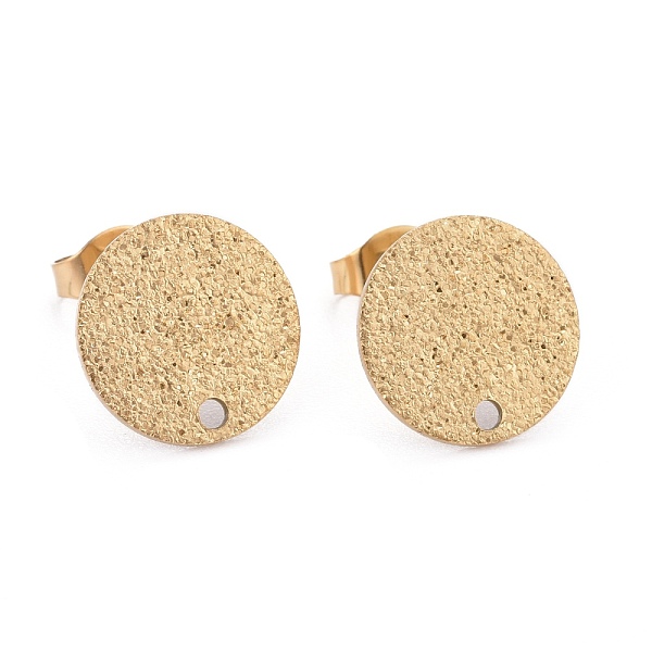 PandaHall Ion Plating(IP) 304 Stainless Steel Stud Earring Findings, with Earring Backs & Loop, Textured, Flat Round, Golden, 12x1mm, Hole...
PandaHall Ion Plating(IP) 304 Stainless Steel Stud Earring Findings, with Earring Backs & Loop, Textured, Flat Round, Golden, 12x1mm, Hole...