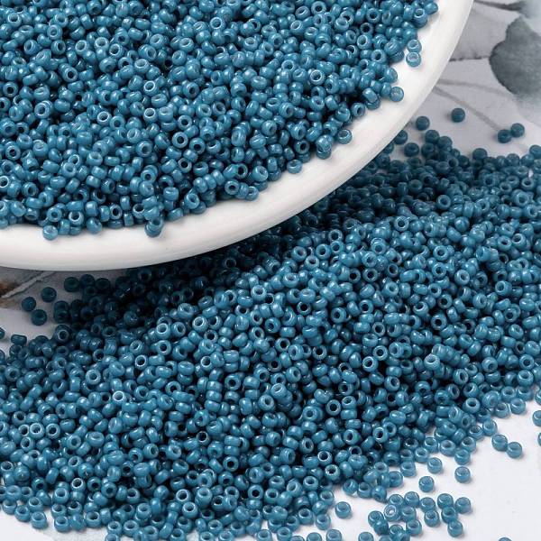 PandaHall MIYUKI Round Rocailles Beads, Japanese Seed Beads, (RR4485) Duracoat Dyed Opaque Juniper Berry, 15/0, 1.5mm, Hole: 0.7mm, about..., Blue
PandaHall MIYUKI Round Rocailles Beads, Japanese Seed Beads, (RR4485) Duracoat Dyed Opaque Juniper Berry, 15/0, 1.5mm, Hole: 0.7mm, about..., Blue