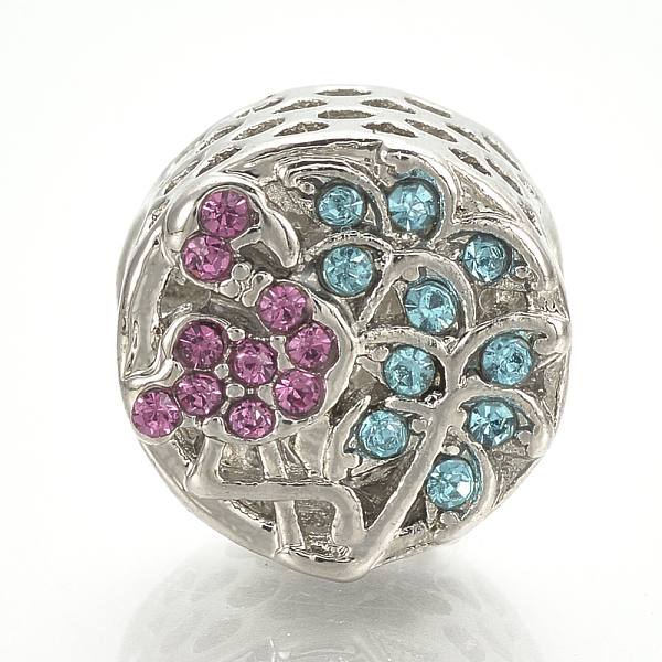 PandaHall Alloy Rhinestone European Beads, Large Hole Beads, Column, Platinum, Aquamarine, 12x10mm, Hole: 5mm Alloy+Rhinestone Column Cyan
PandaHall Alloy Rhinestone European Beads, Large Hole Beads, Column, Platinum, Aquamarine, 12x10mm, Hole: 5mm Alloy+Rhinestone Column Cyan