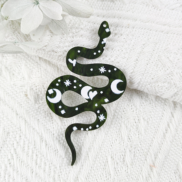 PandaHall Printed Acrylic Big Pendants, Snake with Moon Pattern Charm, Green, 69x37mm Acrylic Snake Green
PandaHall Printed Acrylic Big Pendants, Snake with Moon Pattern Charm, Green, 69x37mm Acrylic Snake Green