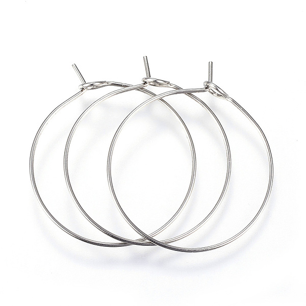 PandaHall 316L Surgical Stainless Steel Hoop Earring Findings, Wine Glass Charms Findings, Stainless Steel Color, 30x25x0.7mm, 21 Gauge 316L...
PandaHall 316L Surgical Stainless Steel Hoop Earring Findings, Wine Glass Charms Findings, Stainless Steel Color, 30x25x0.7mm, 21 Gauge 316L...
