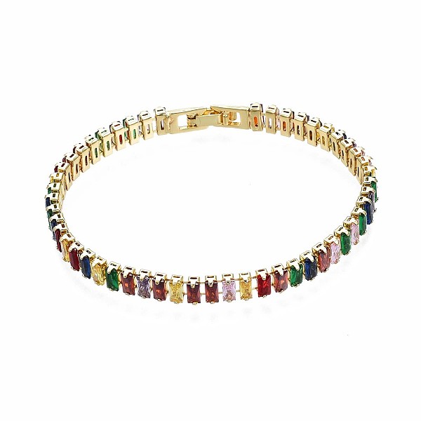 PandaHall Cubic Zirconia Classic Tennis Bracelet, Real 18K Gold Plated Brass Cubic Zirconia Link Chain Bracelet for Women, Nickel Free...
PandaHall Cubic Zirconia Classic Tennis Bracelet, Real 18K Gold Plated Brass Cubic Zirconia Link Chain Bracelet for Women, Nickel Free...