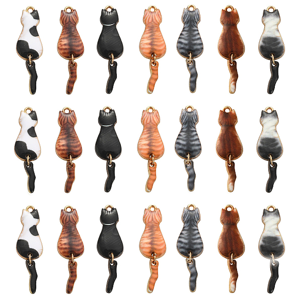 PandaHall 35Pcs 7 Styles Alloy Enamel Pendant, Cat, Light Gold, Mixed Color, 35x10mm, 5pcs/style Alloy+Enamel Cat Shape Multicolor
PandaHall 35Pcs 7 Styles Alloy Enamel Pendant, Cat, Light Gold, Mixed Color, 35x10mm, 5pcs/style Alloy+Enamel Cat Shape Multicolor
