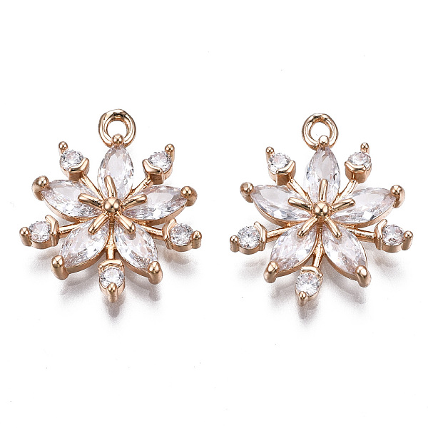 PandaHall Brass Micro Pave Clear Cubic Zirconia Pendants, Long-Lasting Plated, Cadmium Free & Lead Free, Flower, Light Gold, 18x15x3.5mm...
PandaHall Brass Micro Pave Clear Cubic Zirconia Pendants, Long-Lasting Plated, Cadmium Free & Lead Free, Flower, Light Gold, 18x15x3.5mm...