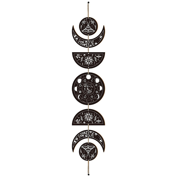 PandaHall Moon Phase Wood Hanging Wall Decorations, with Cotton Thread Tassels, for Home Wall Decorations, Moon, 790mm Wood Moon Black
PandaHall Moon Phase Wood Hanging Wall Decorations, with Cotton Thread Tassels, for Home Wall Decorations, Moon, 790mm Wood Moon Black