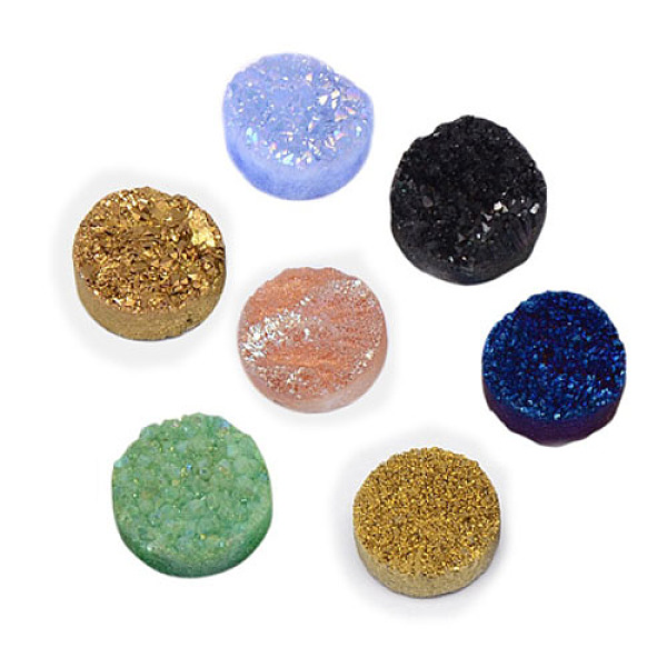 PandaHall Electroplate Natural Druzy Crystal Cabochons, Flat Round, Dyed, Mixed Color, 16x4~9mm Quartz Crystal Flat Round Multicolor
PandaHall Electroplate Natural Druzy Crystal Cabochons, Flat Round, Dyed, Mixed Color, 16x4~9mm Quartz Crystal Flat Round Multicolor