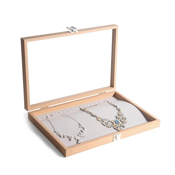 PandaHall Rectangle Wooden Necklaces Presentation Boxes, Clear Visible Jewelry Display Case for Necklaces, Navajo White, 350x240x45mm Wood...
PandaHall Rectangle Wooden Necklaces Presentation Boxes, Clear Visible Jewelry Display Case for Necklaces, Navajo White, 350x240x45mm Wood...