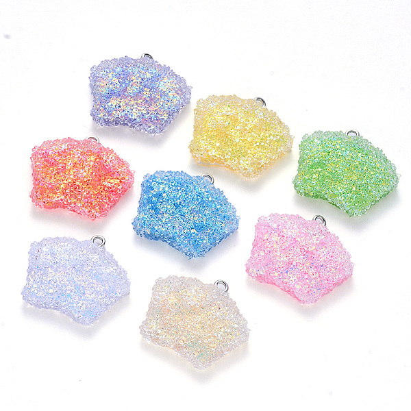 PandaHall Epoxy Resin Pendants, with Sequins/Paillette and Platinum Plated Iron Loop, Crown, Mixed Color, 24.5x28x7.5mm, Hole: 2mm..., Multicolor
PandaHall Epoxy Resin Pendants, with Sequins/Paillette and Platinum Plated Iron Loop, Crown, Mixed Color, 24.5x28x7.5mm, Hole: 2mm..., Multicolor