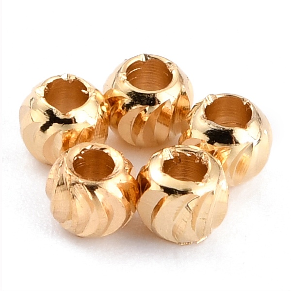 PandaHall Brass Beads, Long-Lasting Plated, Corrugated Round, Real 24K Gold Plated, 3x2.5mm, Hole: 1.2mm Brass Round
PandaHall Brass Beads, Long-Lasting Plated, Corrugated Round, Real 24K Gold Plated, 3x2.5mm, Hole: 1.2mm Brass Round