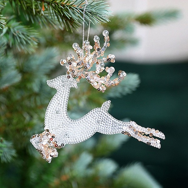PandaHall Acrylic with Sequin Pendant Decoration, Christmas Tree Hanging Decorations, for Party Gift Home Decoration, Deer, 125x130mm..., Clear
PandaHall Acrylic with Sequin Pendant Decoration, Christmas Tree Hanging Decorations, for Party Gift Home Decoration, Deer, 125x130mm..., Clear