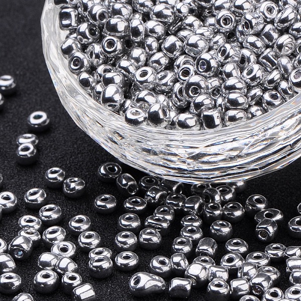 PandaHall 12/0 Electroplate Glass Seed Beads, Round Hole Rocailles, Platinum Plated, 2x2mm, Hole: 0.5mm, 36000pcs/450g Glass
PandaHall 12/0 Electroplate Glass Seed Beads, Round Hole Rocailles, Platinum Plated, 2x2mm, Hole: 0.5mm, 36000pcs/450g Glass